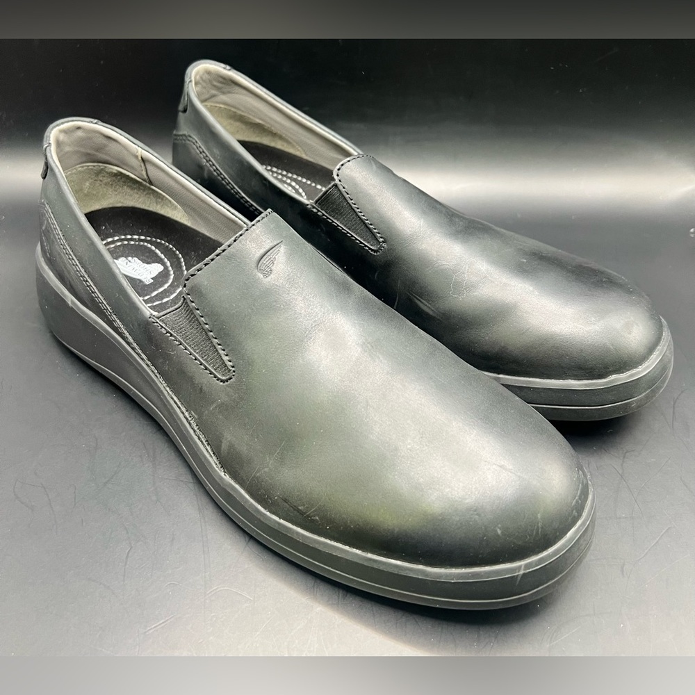 Red Wing Black Leather Slip-On Loafers with‎ Elastic Panels- Womens Size:9